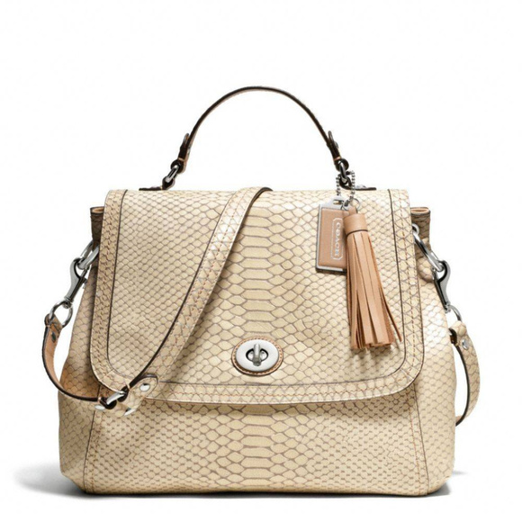 Coach Handbags - MINT!! Coach Exotic Croco Leather Satchel 24392