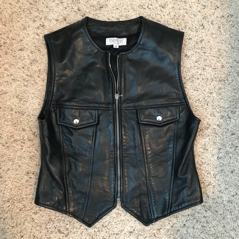 Leather Vest by Bergdorf Goodman