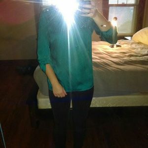Turquoise Spotted Blouse