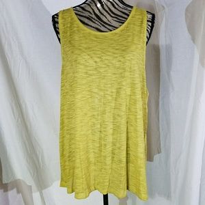 Heathered Yellow Ruffled Tank - Size XXL
