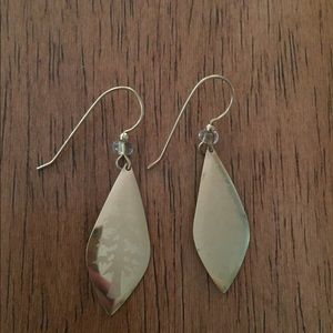 Gold Earrings - Tree Etching