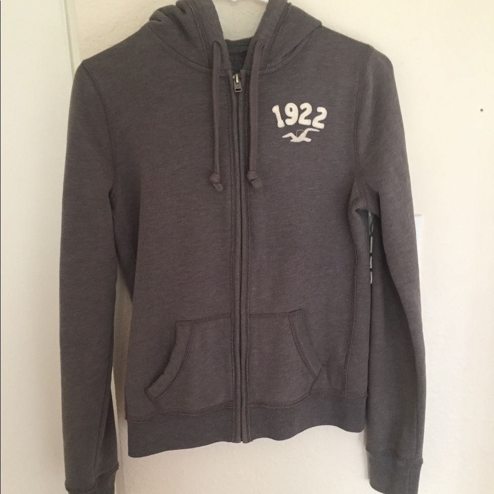 Gray hollister jacket