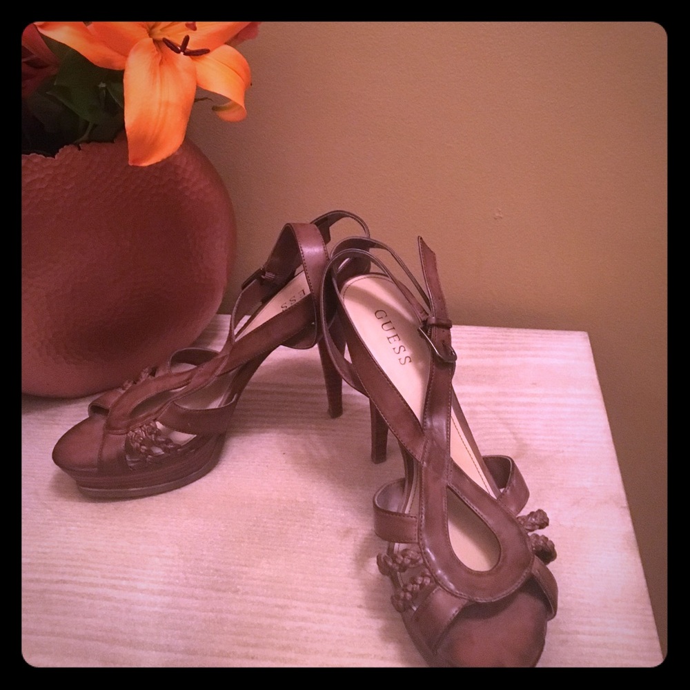 Guess brown heels