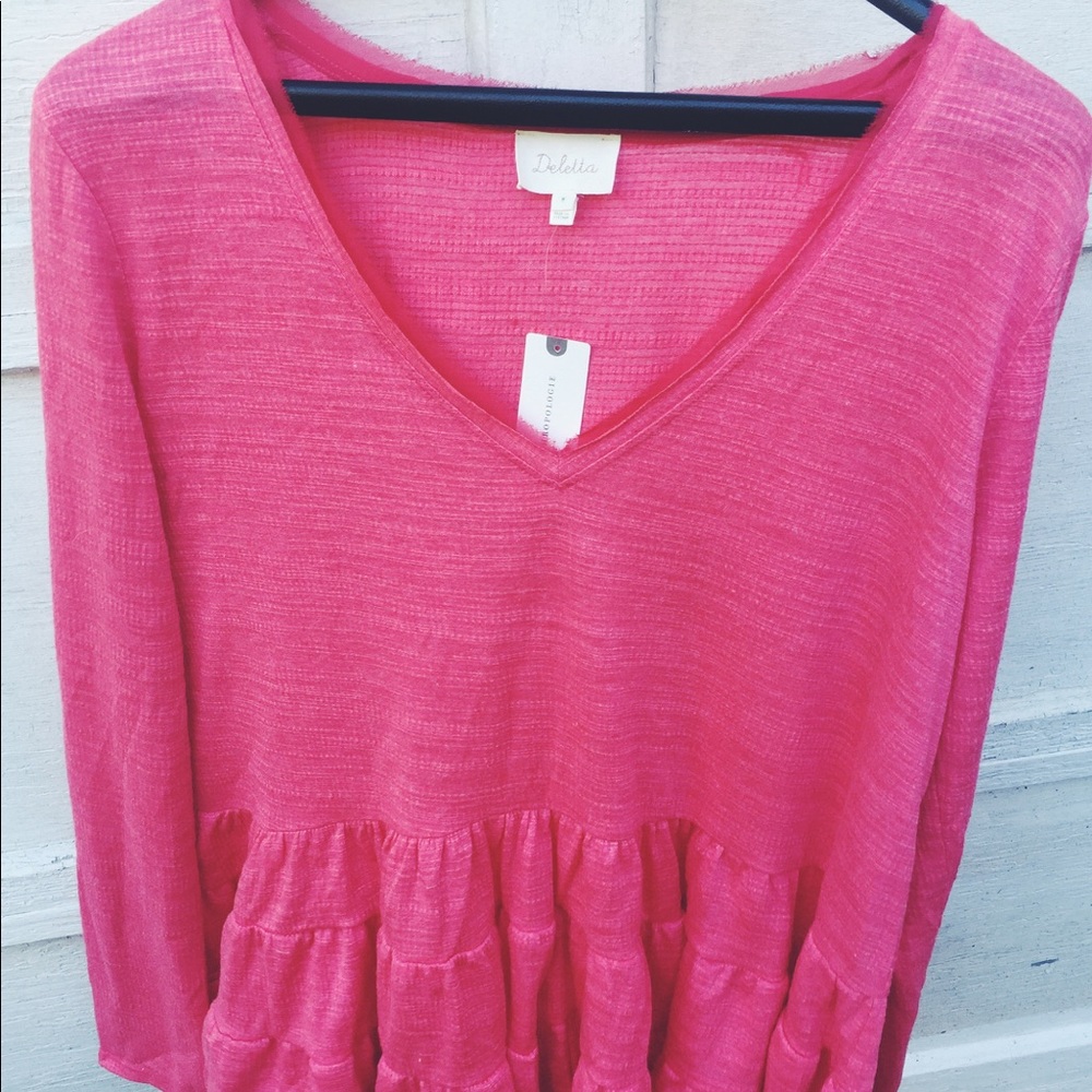 Anthropologie top. NWT! Coral colored.
