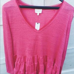 Anthropologie top. NWT! Coral colored.