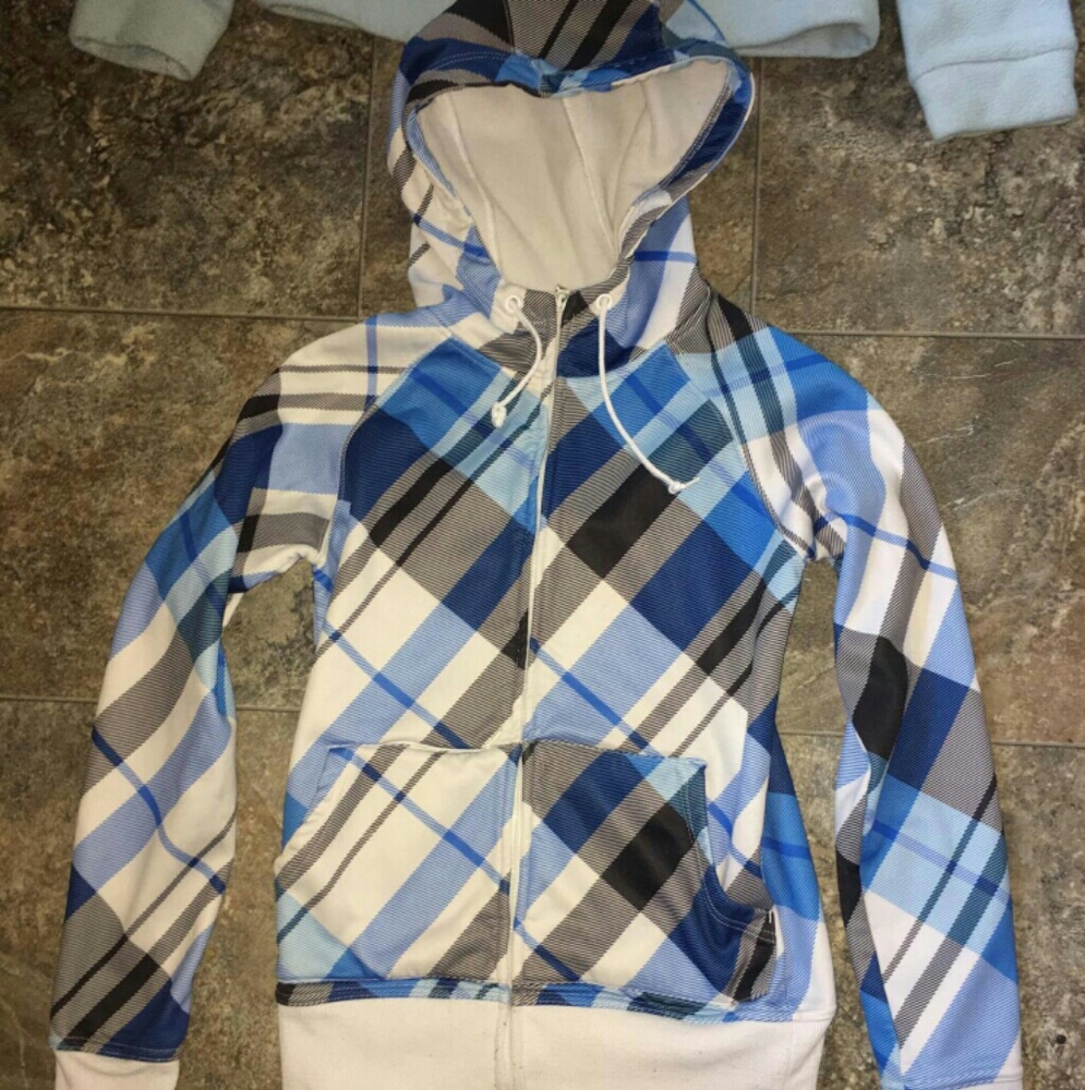 Zumiez size M plaid zip up jacket