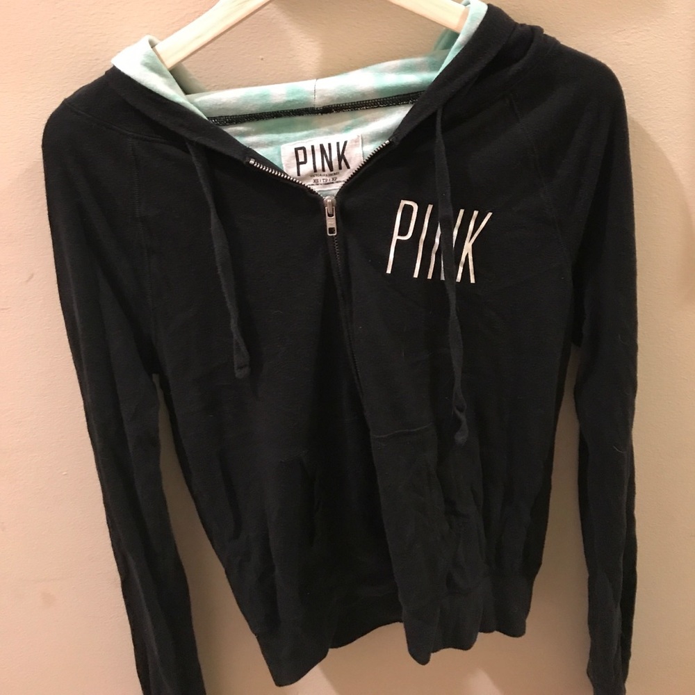 PINK zip up with tiedye hood