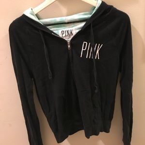 PINK zip up with tiedye hood