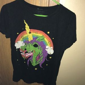 Zombie unicorn tshirt