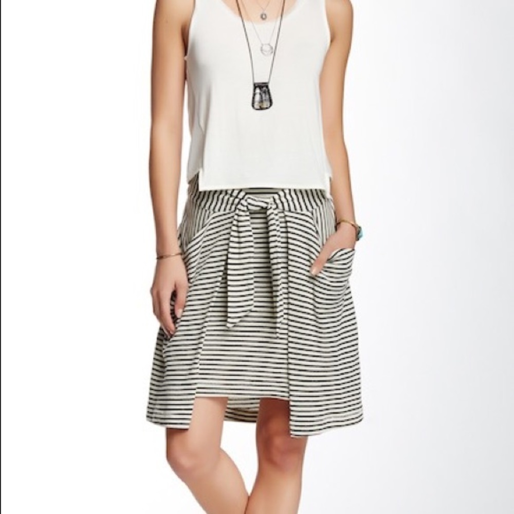 Free People Large Knit Striped Skirt
