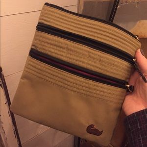Dooney & Bourke Nylon Triple ZIP Tan Crossbody