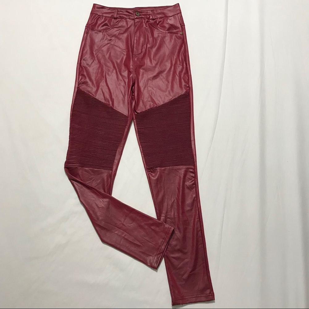 Women’s high waisted red skinny fit legging