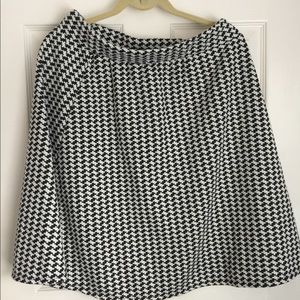Houndstooth A-Line Skirt