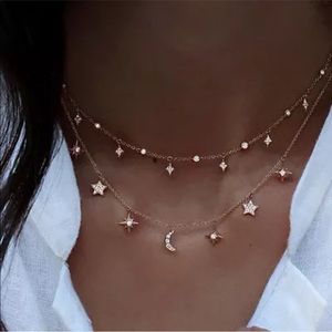 Star Moon Choker Necklace