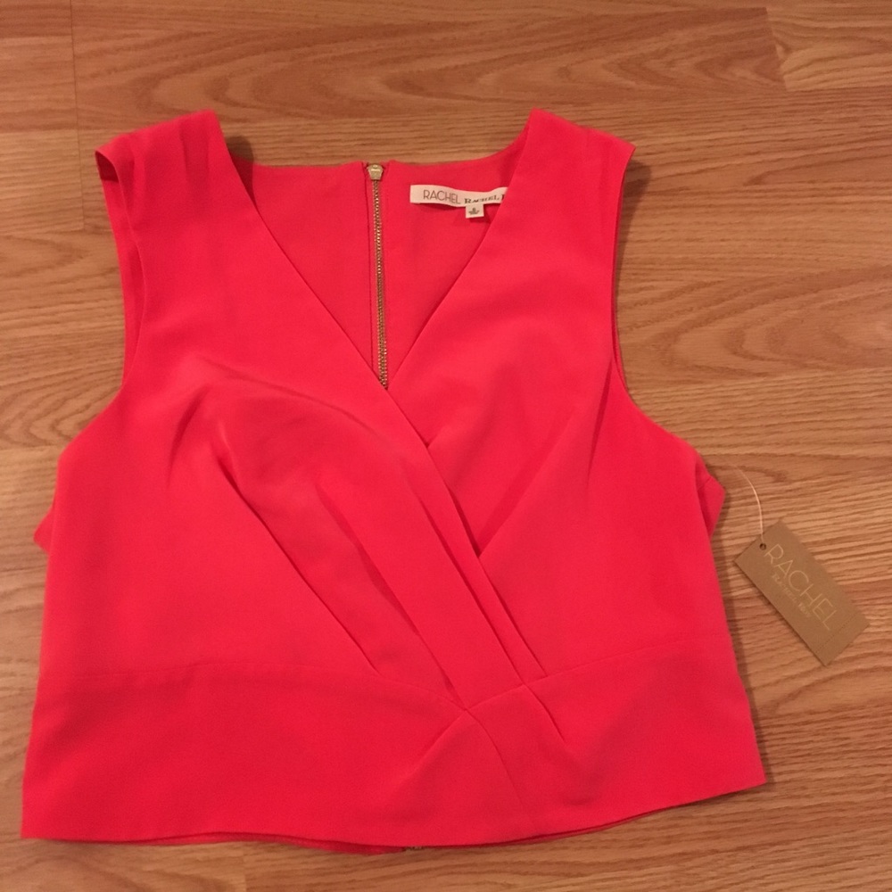 Sale! Rachel Roy Cropped Pink Sleeveless Top New!