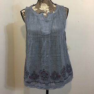 Blue Cotton Tank