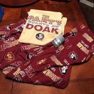 Brand new FSU pajamas set
