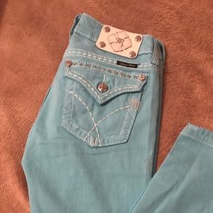 Turquoise miss me jeans