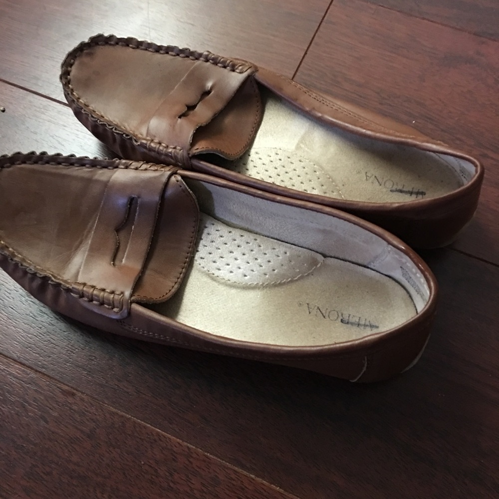Tan loafers