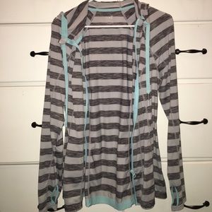 Lukka Size Large Zip Striped Jacket