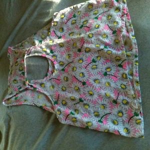 Pink Floral Crop Top