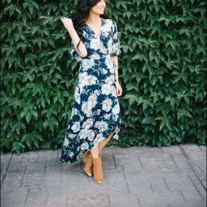 New maxi Floral Wrap Dress