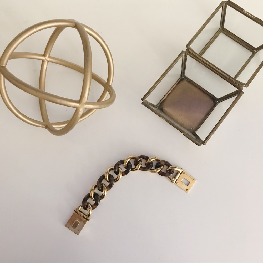 Michael Kors Tortoise-Print Chainlink Bracelet