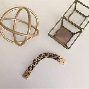 Michael Kors Tortoise-Print Chainlink Bracelet