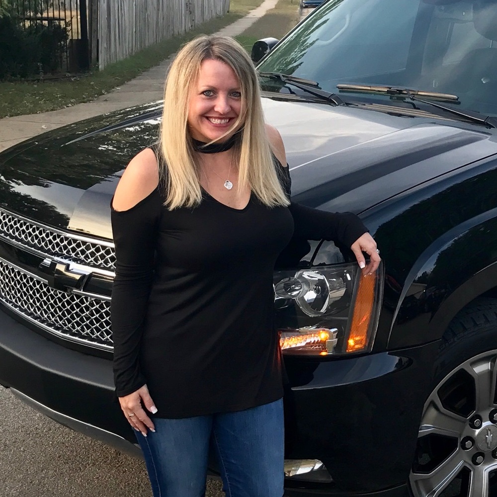 Black Cold Shoulder Top