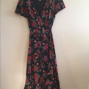 Romantic Rose Wrap Dress