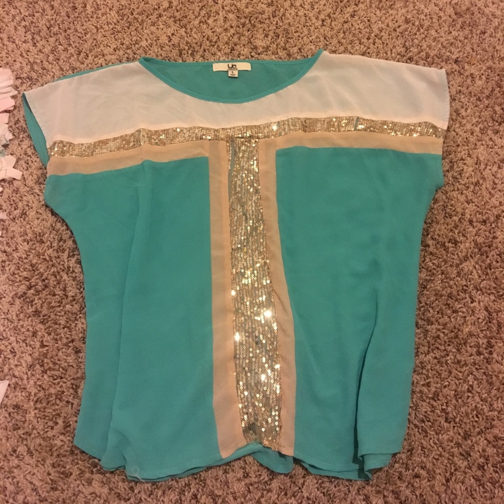 Slouchy sequin blouse