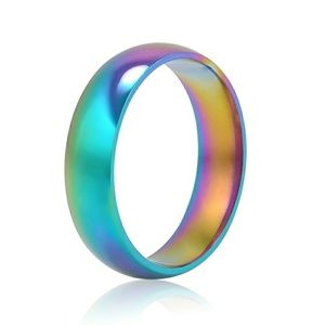 Iridescent Rainbow Band Ring NWT