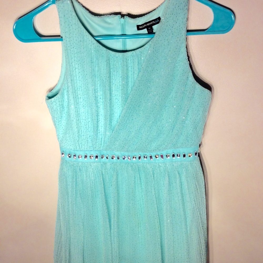 Sparkly Sequin Hearts Girls Size 10 Dress