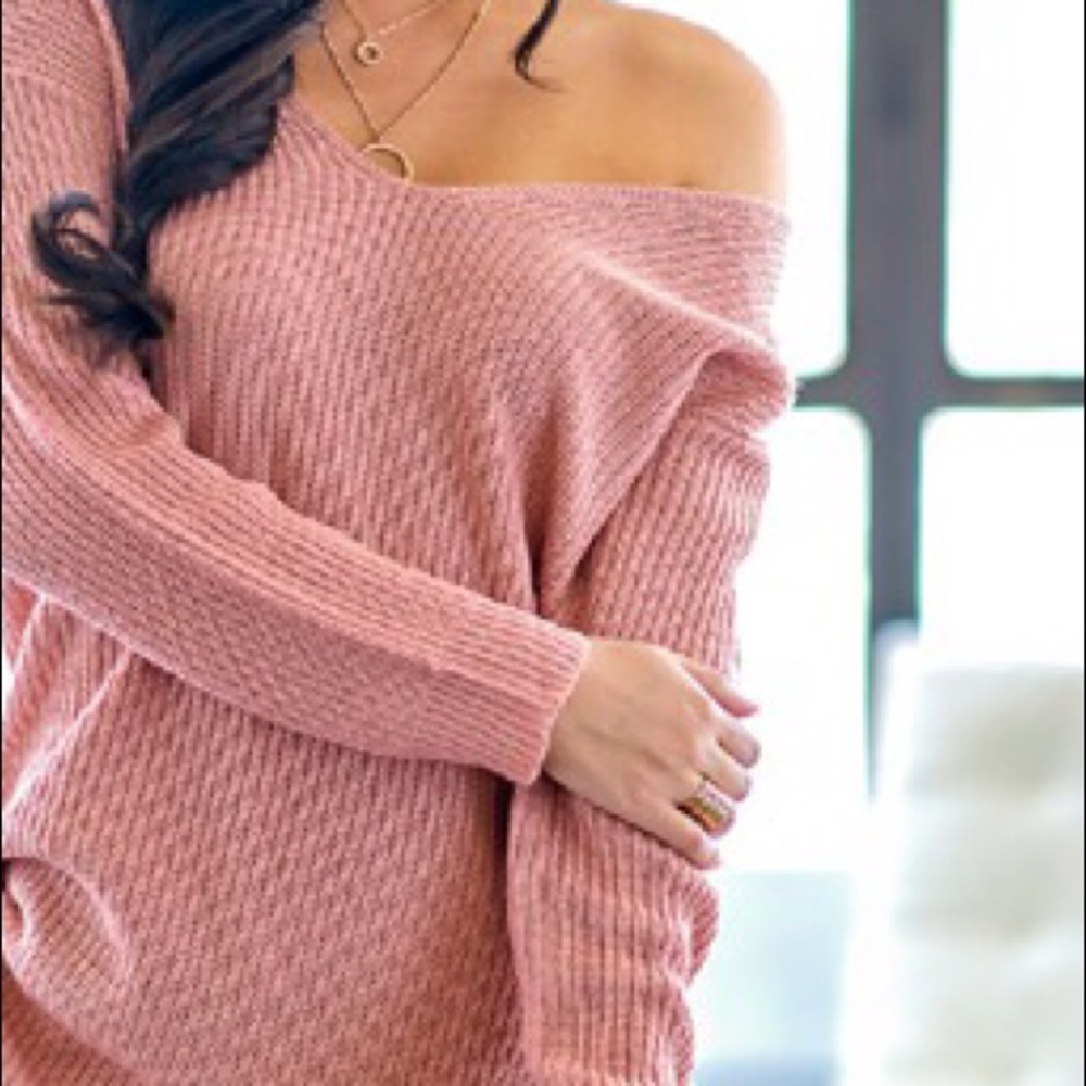 🔹Last One S🔹Rose Criss Cross Back Lace Sweater - Picture 4 of 4