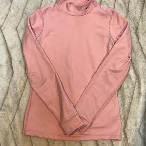 Nike Fit Dry Mock Turtleneck in light pink