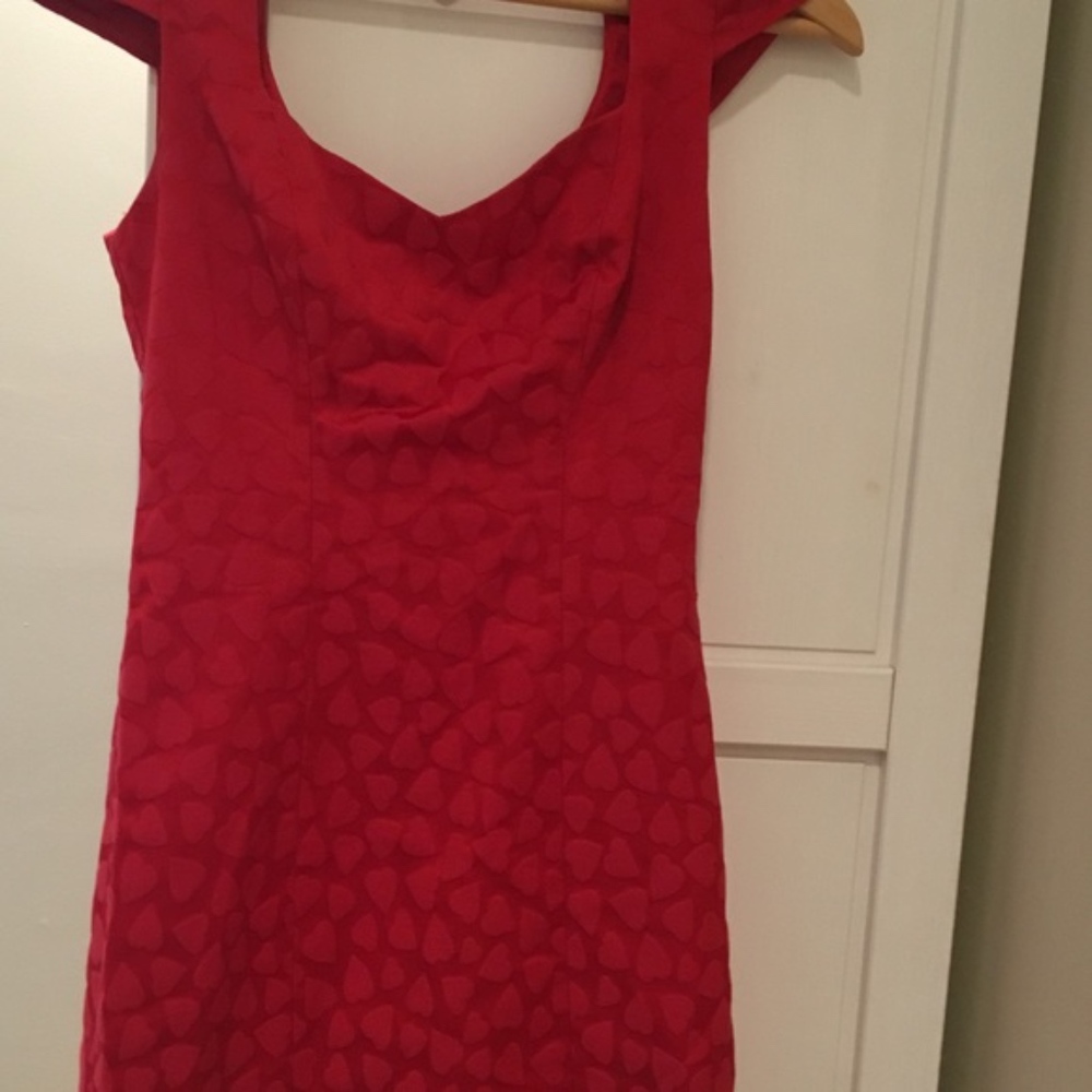 Red Guess Back Heart Cutout Dress Size 0