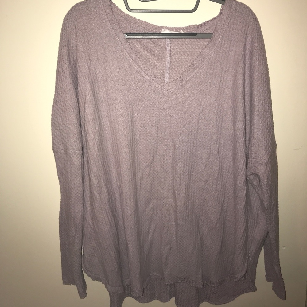 Purple Waffle Sweater