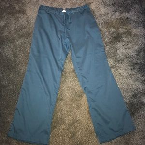 XL teal Grey's Anatomy draw string scrub pants