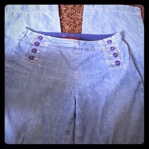 Women boden sailor style jeans size 12 L