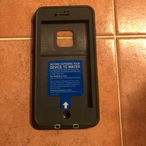 iPhone 7-8 plus life proof case grey and green