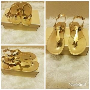 Gold Mk sandals