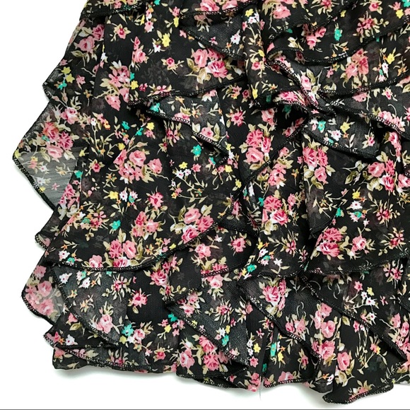 Forever21 Floral Ruffles Skirt - Picture 3 of 7