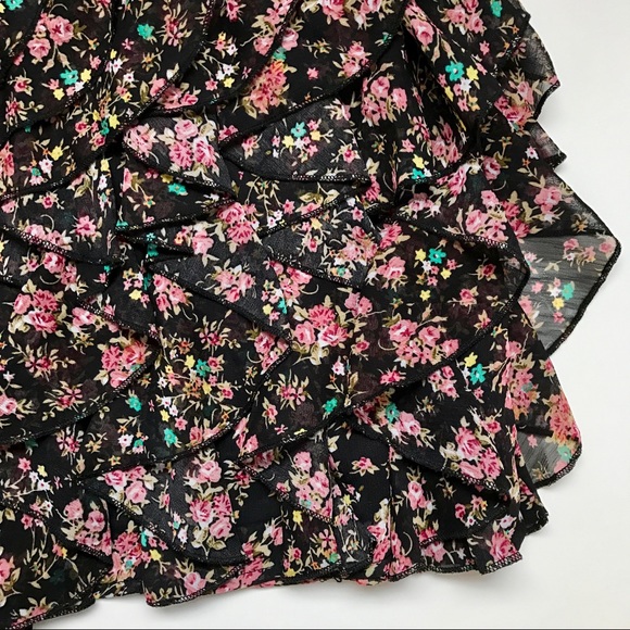 Forever21 Floral Ruffles Skirt - Picture 4 of 7