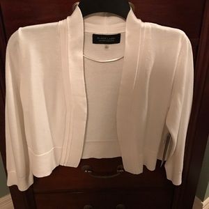 White tailored shrug/sweater