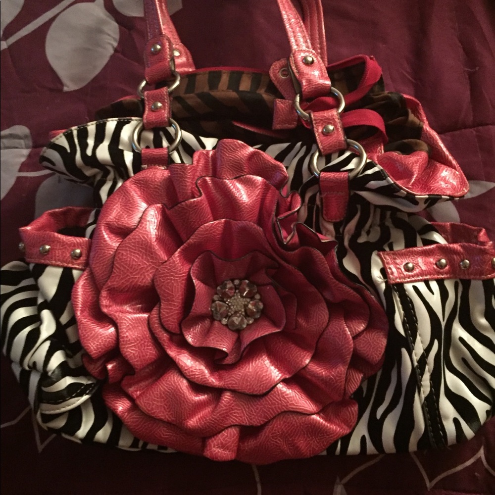 Zebra Bling Purse