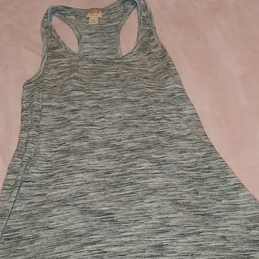 Long Gray Mossimo racerbank tank