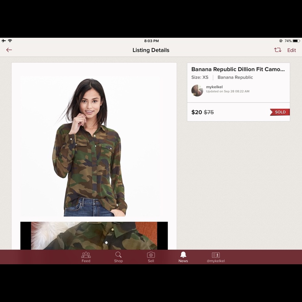 BR camo Dillion Blouse.