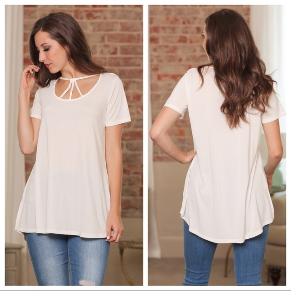 Ivory Cross Front Tunic
