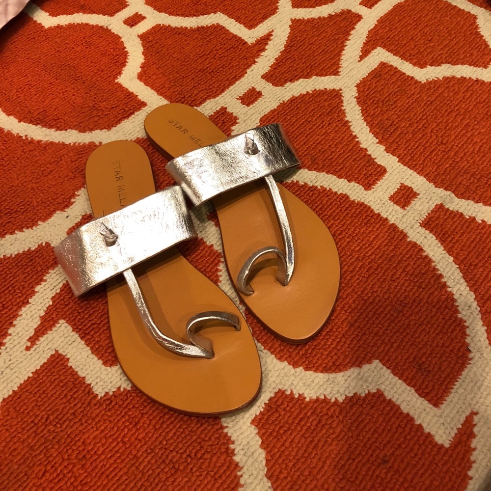 Star Mela silver metallic sandals