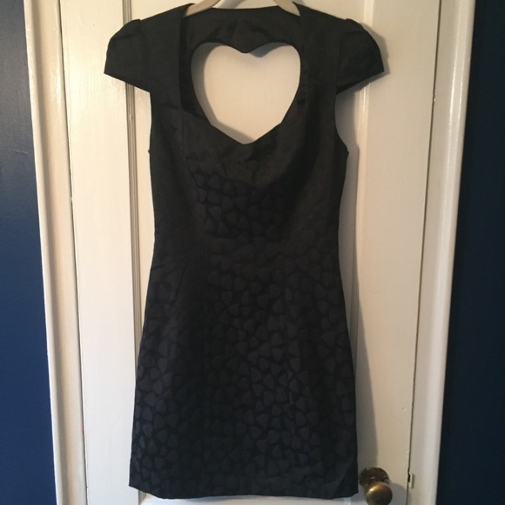 Black Guess Back Heart Cutout Dress Size 0
